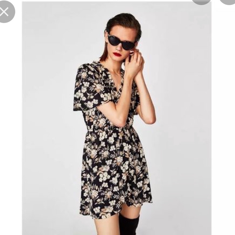 Women's Floral draped dress